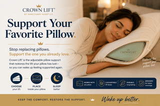 support for your favorite pillow by crown lift