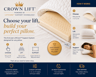 chhose your lift, your height in your pillow for support