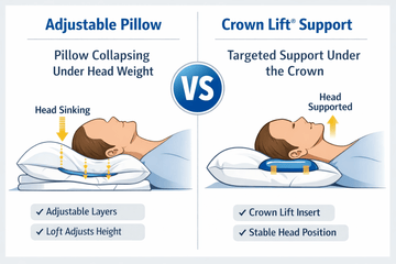 Crown Lift vs Adjustable Pillows: Why Support Matters - Sanctuary Sleep Co-Crown Lift System