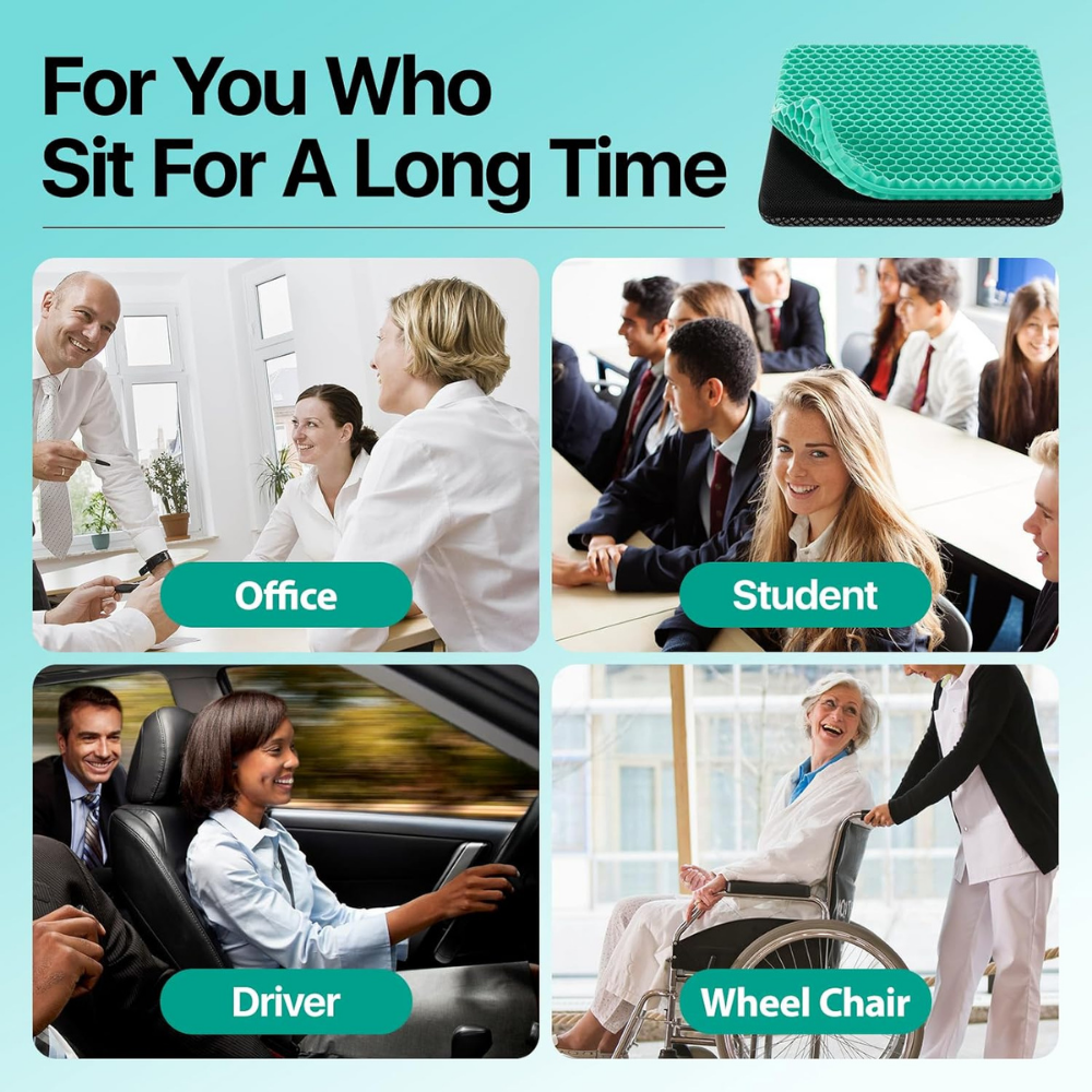 Chill Pad Gel Seat Cushion- With FREE Eye Mask