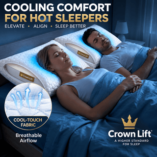 Crown Lift Deluxe System shown with the adjustable memory foam pillow and support cores.