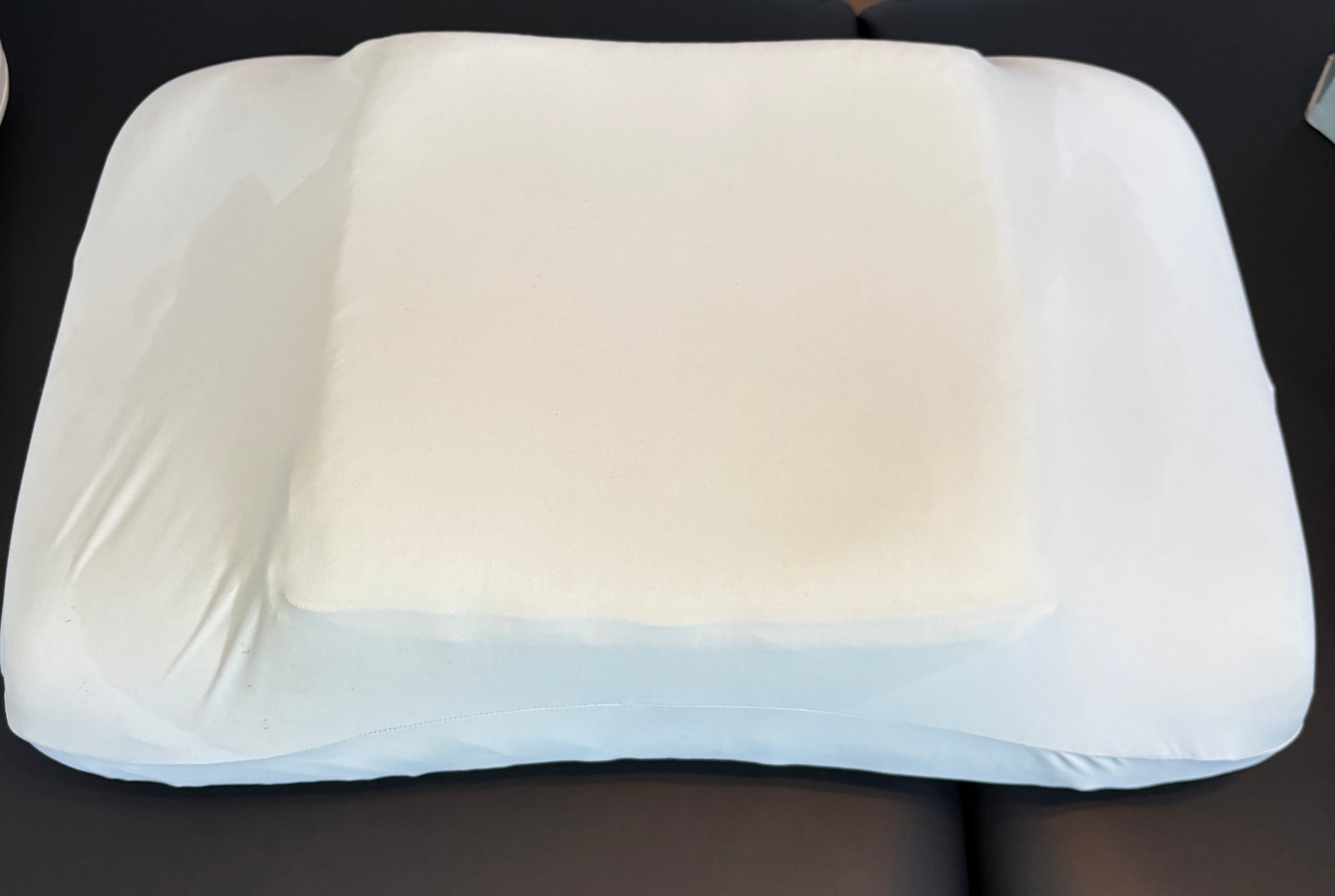 Crown Lift Pillow Insert inside a Cushion Lab pillow showing proper support