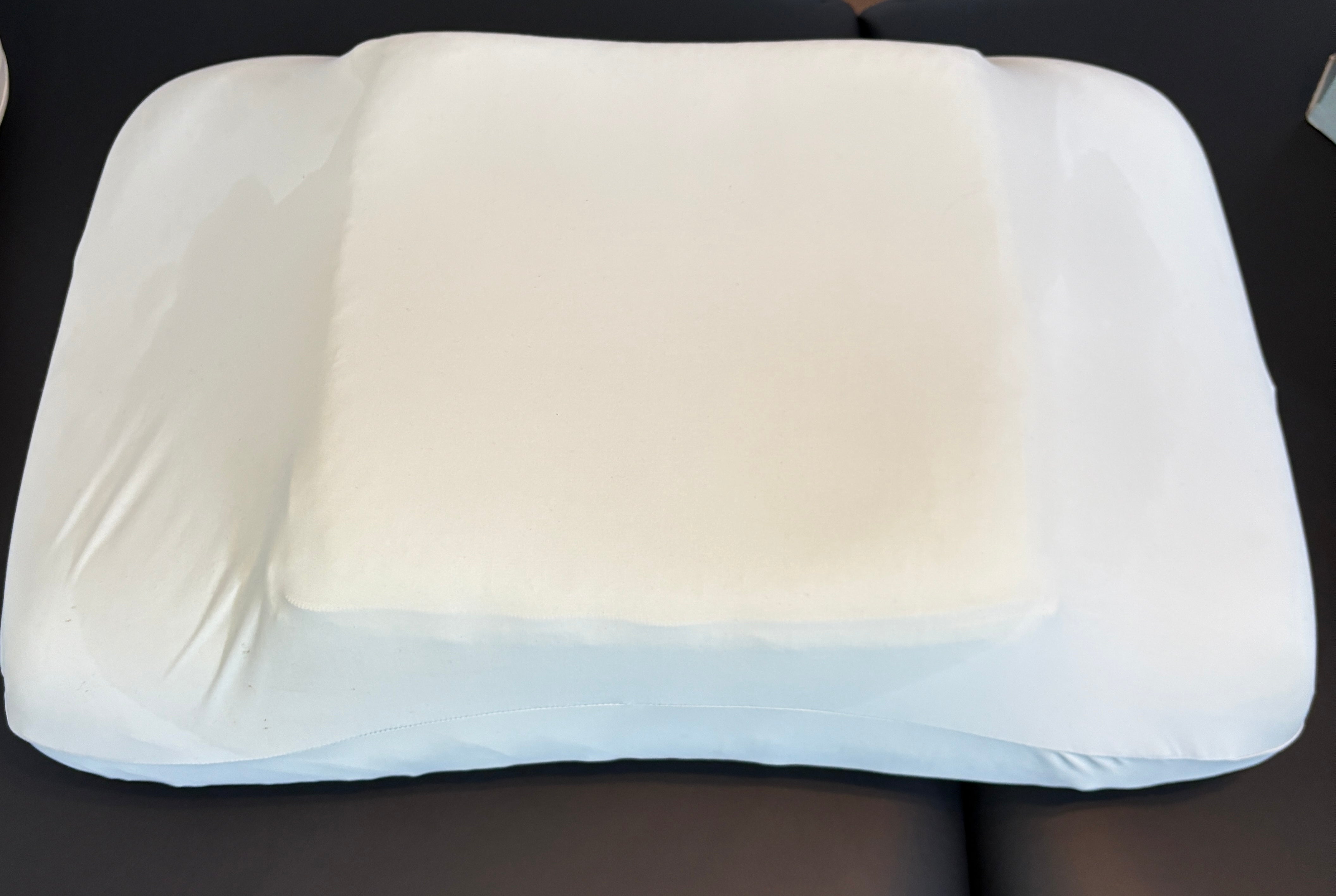 Crown Lift Pillow Insert inside a Cushion Lab pillow showing proper support