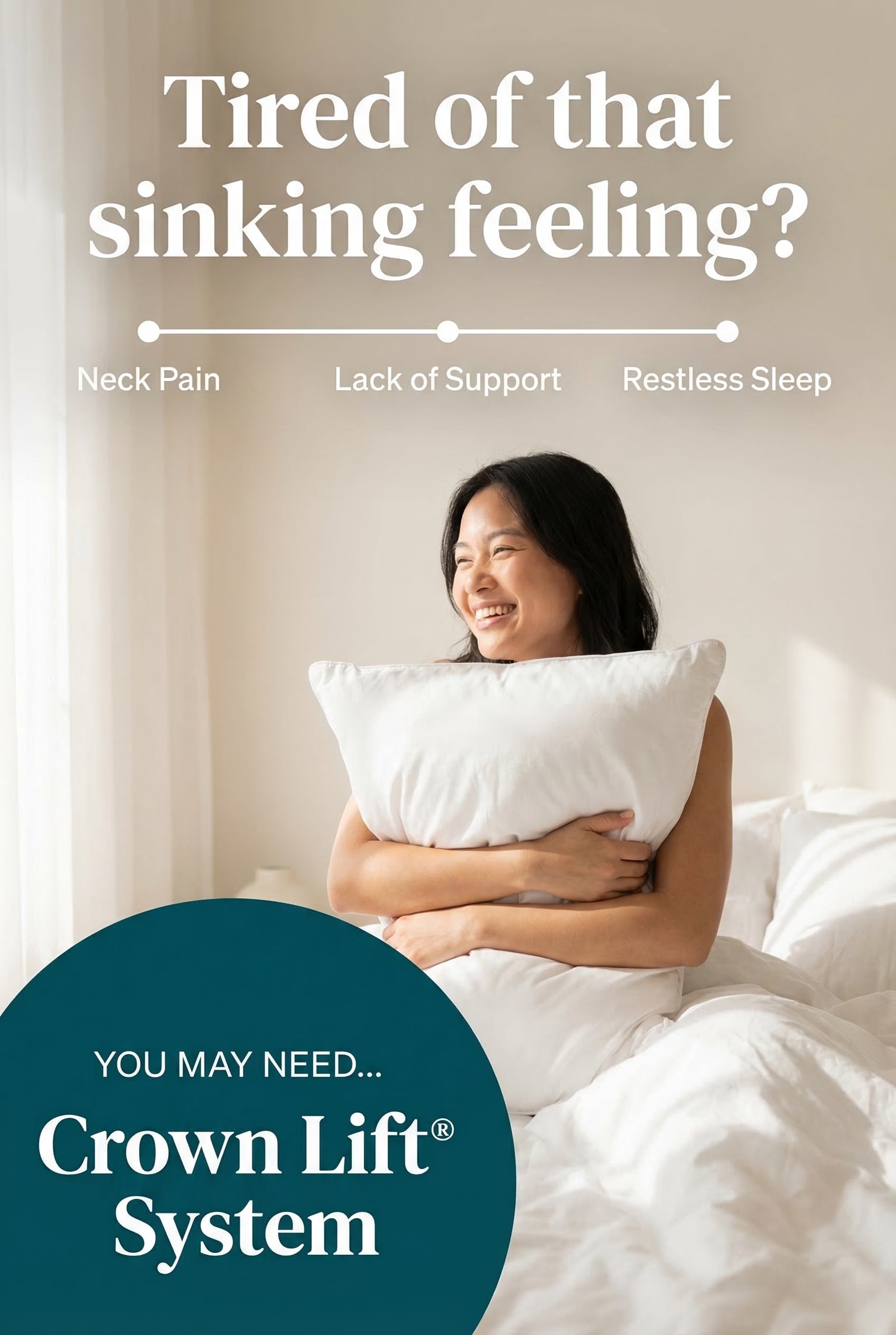 Crown Lift® Comfort System - Stops Head Drop in Pillows - Sanctuary Sleep Co - Crown Lift System