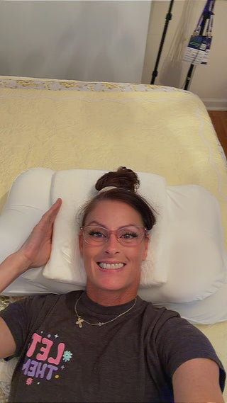 Sanctuary Sleep Crown Lift® Pillow Fix adjustable neck support pillow insert shown in a close-up image.