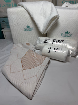 Sanctuary Sleep Co Crown Lift® Build Your Kit pillow insert with free bonus core, soft and supportive for comfortable sleep.