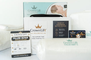 Crown Lift LiftCore support core being set up with a pillow.