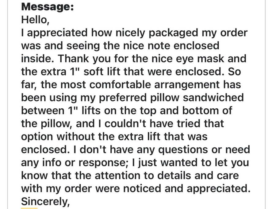 Customer response email