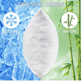 Adjustable shredded memory foam pillow by Sanctuary Sleep Co showing two-sided design for customizable comfort. Comes with full crown lift system for support
