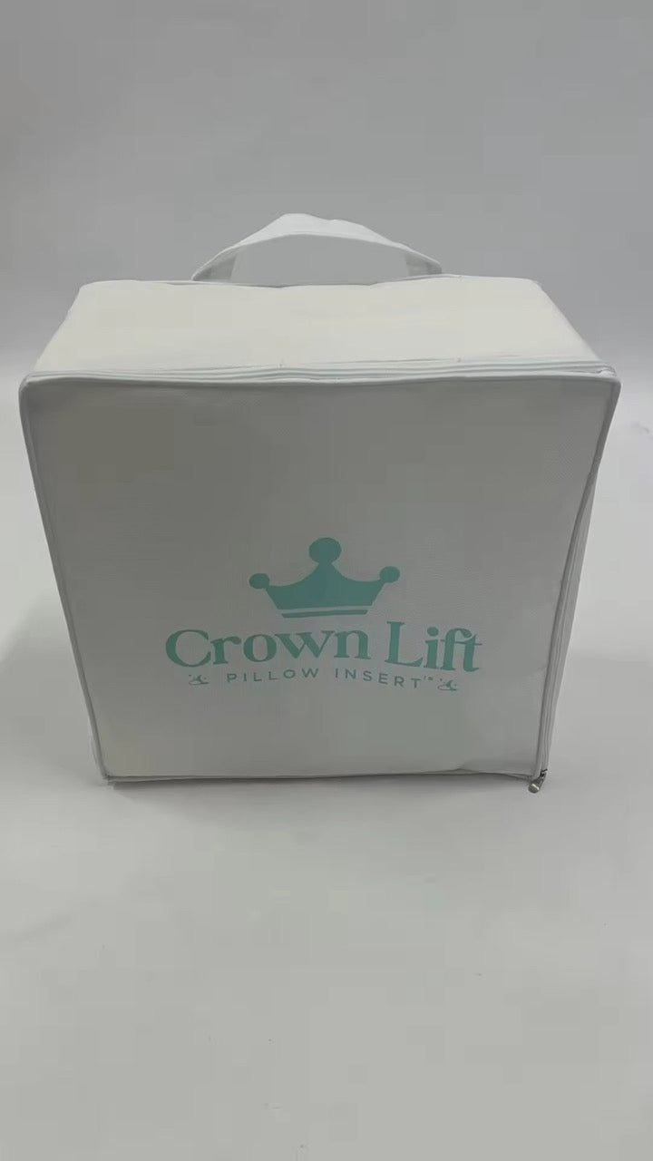 crown lift white storage bag with logo