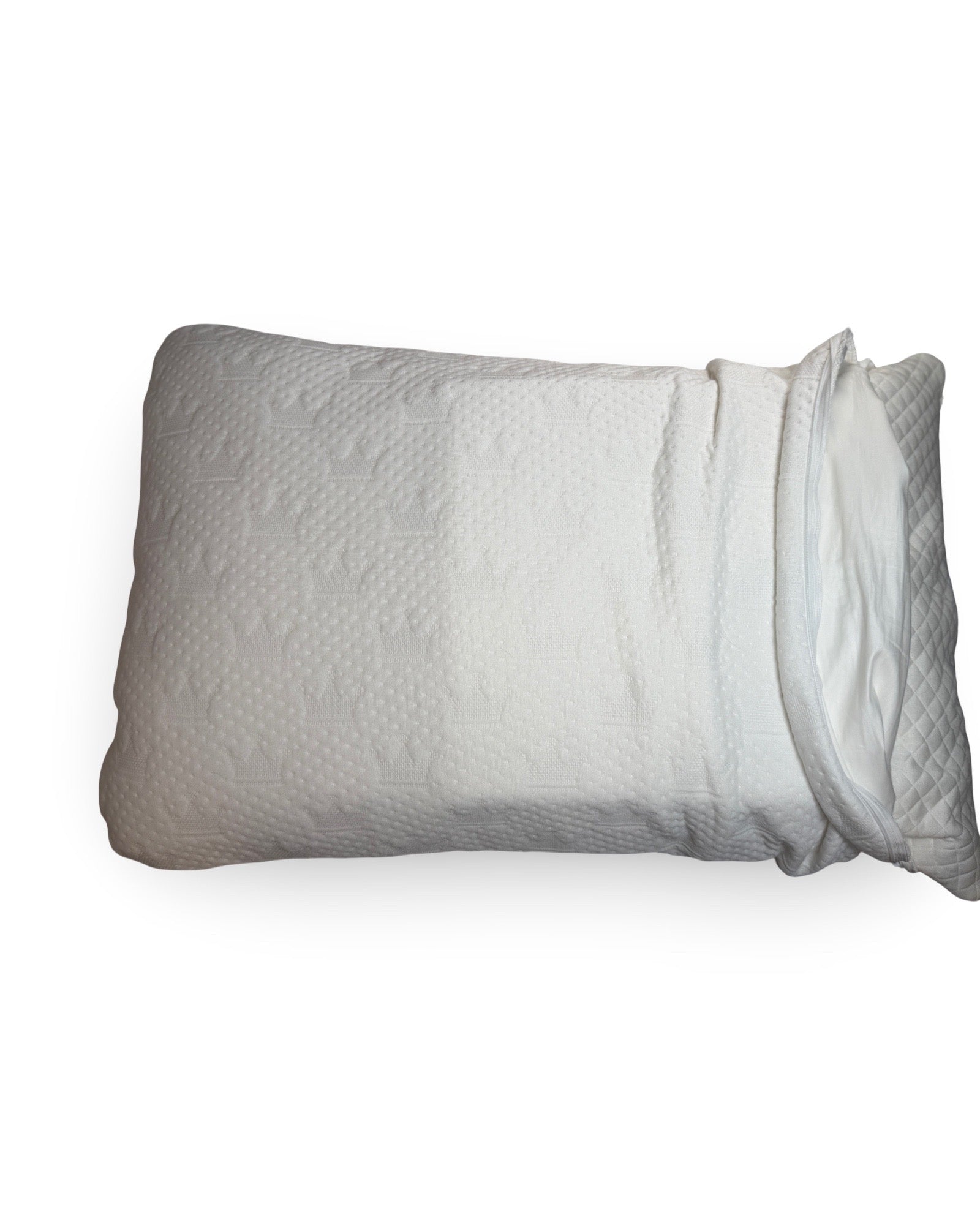 showing crown lift insert pocket and insert with pillow inside pillowcase