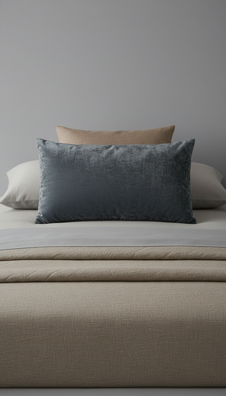 Pillow Upgrade in Velvet Slate