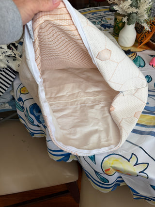Copper-infused Integrated Pocket Crown Lift® pillowcase by Sanctuary Sleep Co-Crown Lift System, featuring a sleek, comfortable design.
