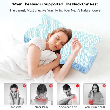 image of woman sleeping showing neck pain